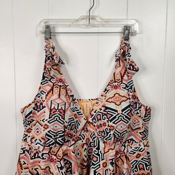Addition Elle Boho Tankini Swimsuit Top Plus Size 3X Beach Cruise - Picture 2 of 6